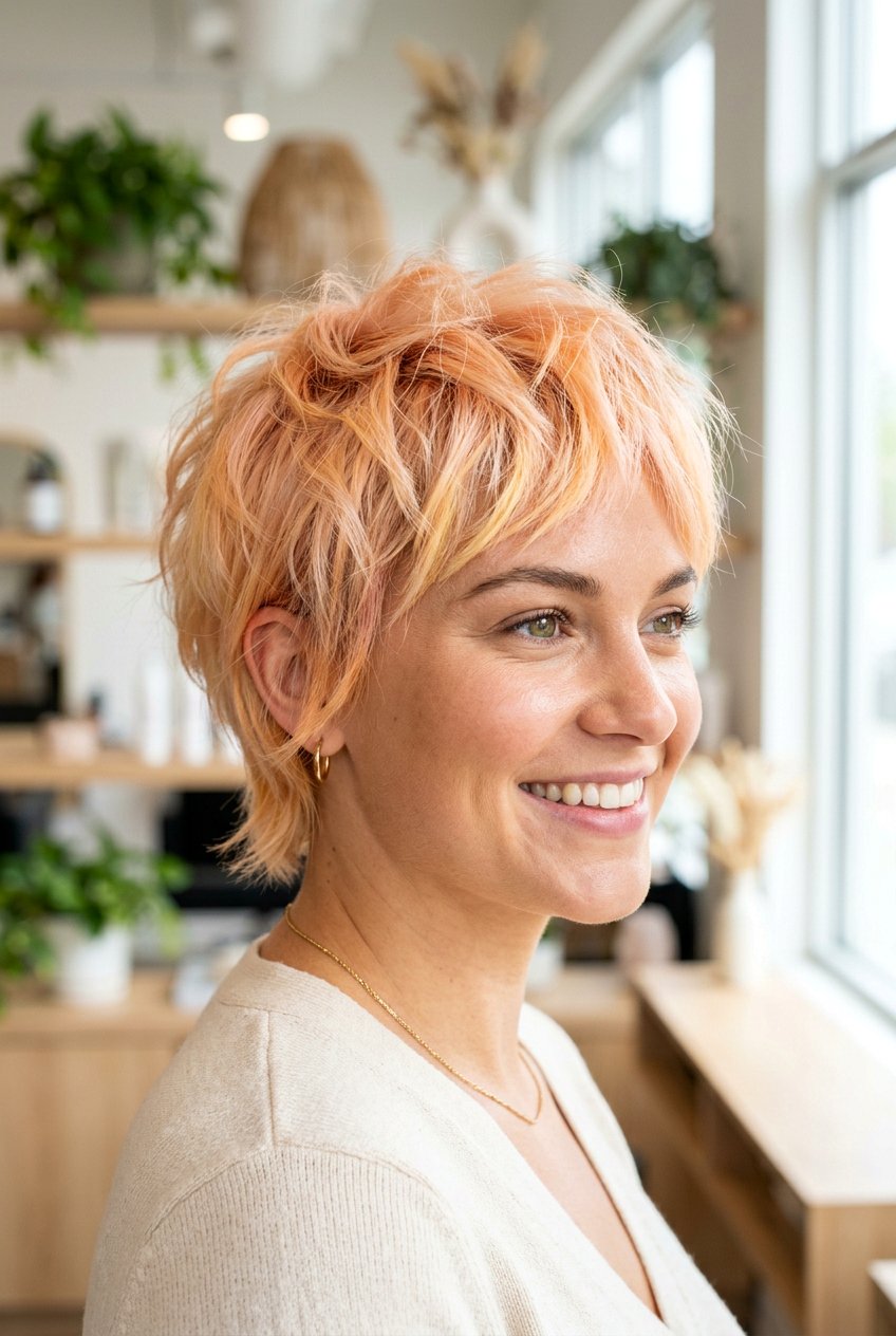 Peach Sorbet Hair - 20 peach hair color ideas - 20 peach hair color ideas