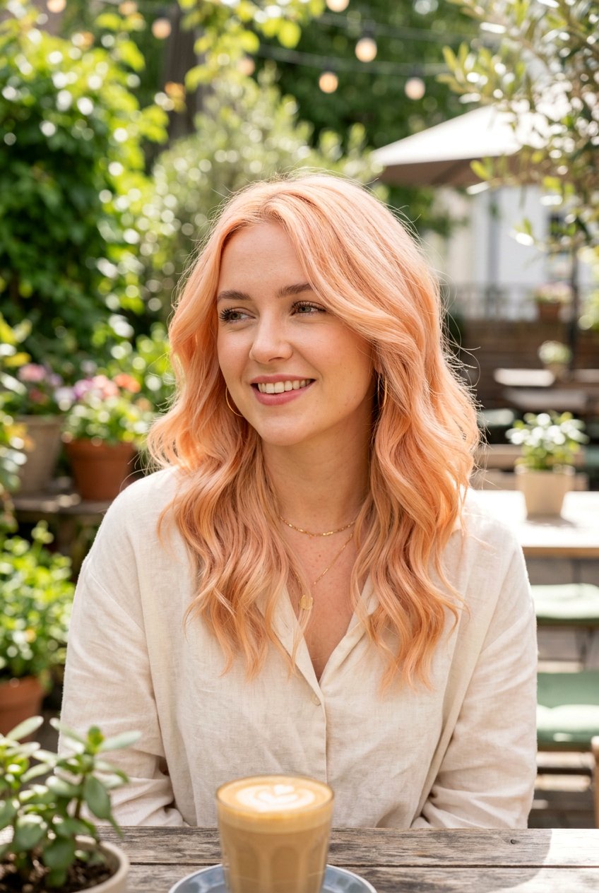 Peach blonde - 20 spring blonde hair ideas - 20 spring blonde hair ideas