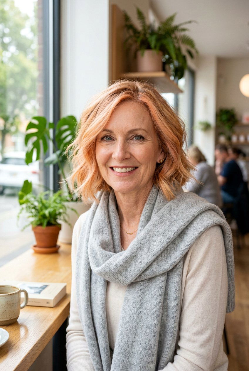 Peach strawberry blonde balayage for fair skin - 20 strawberry blonde balayage for mature women - 20 strawberry blonde balayage for mature women