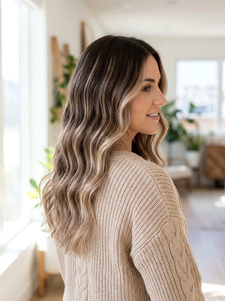 Pearl Beige Blonde Balayage on Brunette Base - 20 pearl beige blonde balayage - 20 pearl beige blonde balayage