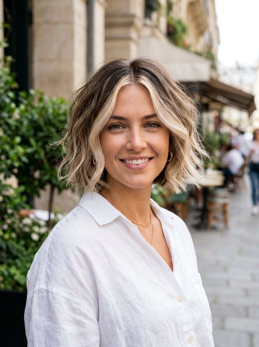 Pearl Beige Blonde Balayage on Short Hair - 20 pearl beige blonde balayage