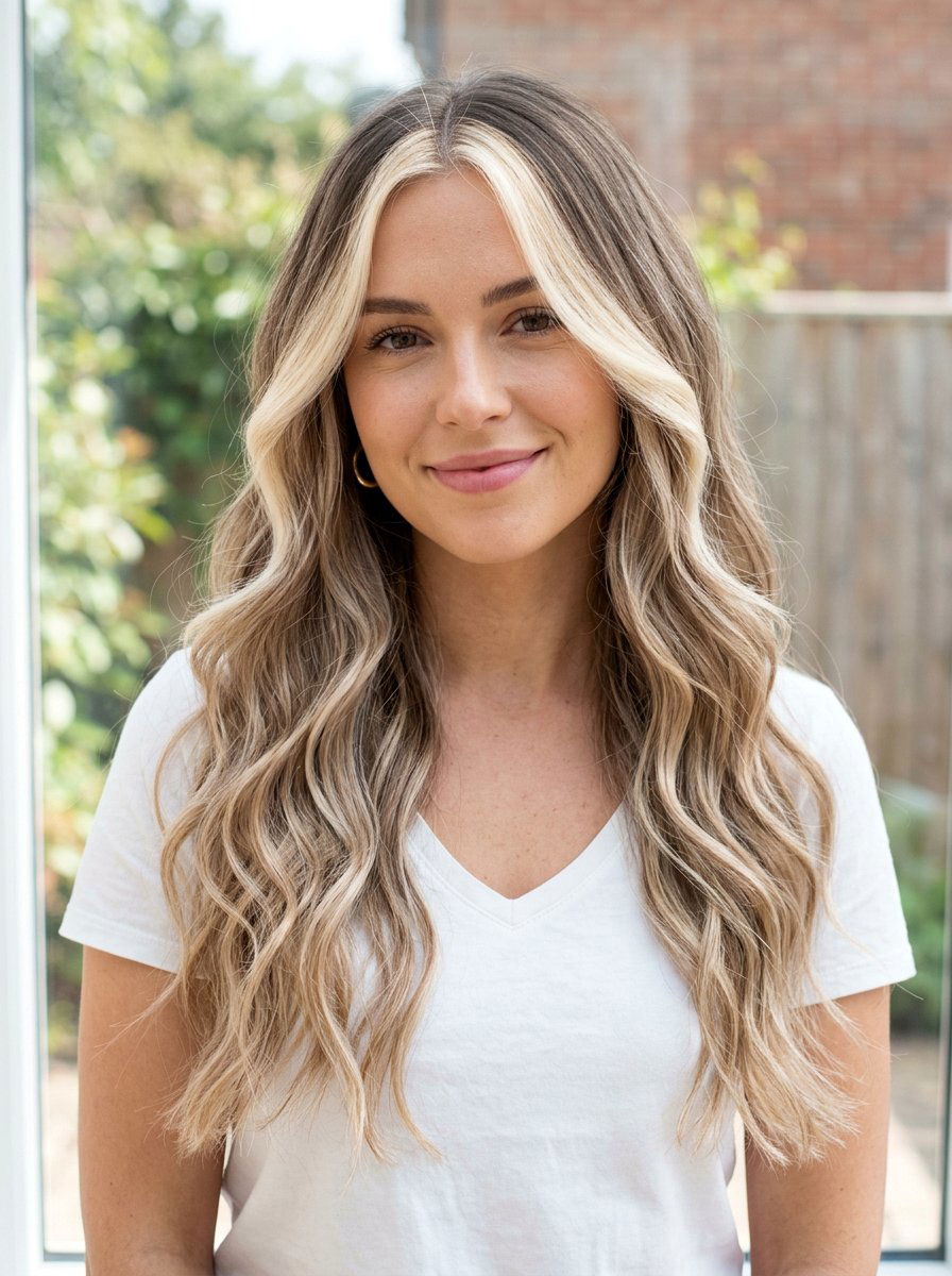 Pearl Beige Blonde Balayage with Money Piece - 20 pearl beige blonde balayage - 20 pearl beige blonde balayage