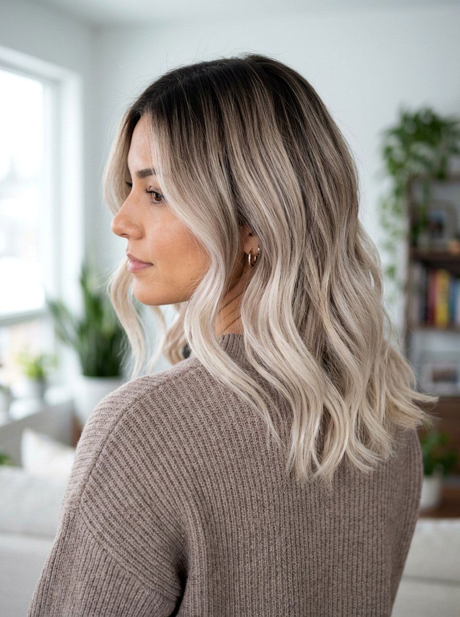 Pearl Beige Blonde Balayage with Shadow Root - 20 pearl beige blonde balayage - 20 pearl beige blonde balayage