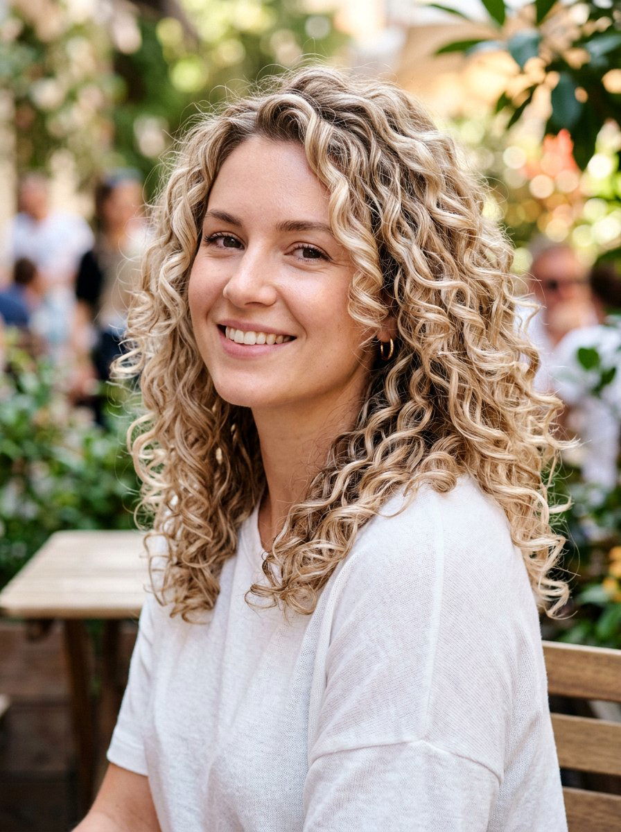 Pearl Beige Blonde For Curly Hair - 20 pearl beige blonde hair - 20 pearl beige blonde hair