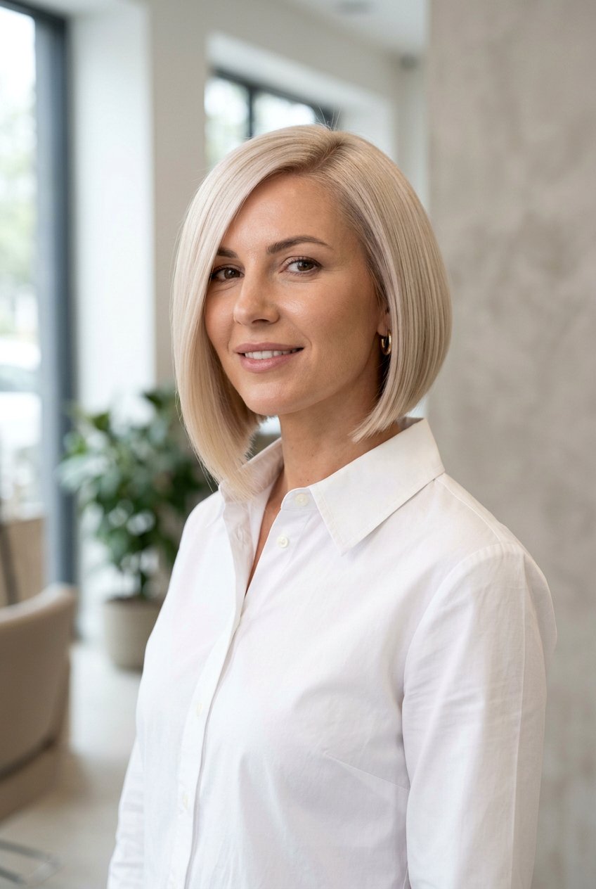 Pearl Blonde A Line Bob - 20 pearl blonde bob - 20 pearl blonde bob