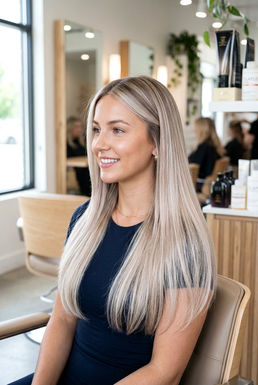 Pearl Blonde Balayage - 20 soft blonde balayage hair - 20 soft blonde balayage hair