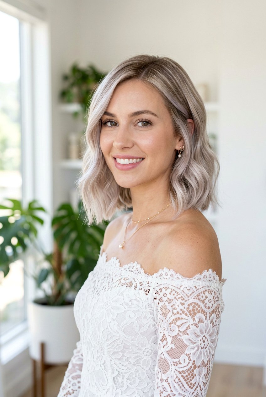 Pearl Blonde Balayage Bob - 20 blonde balayage for shoulder length bob - 20 blonde balayage for shoulder length bob