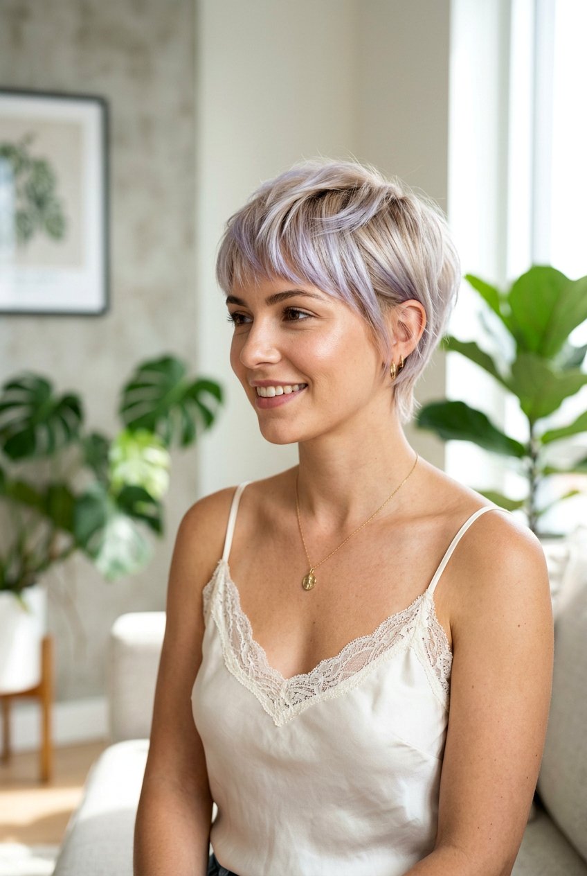 Pearl Blonde Balayage Cropped Pixie - 20 blonde balayage for pixie haircut - 20 blonde balayage for pixie haircut