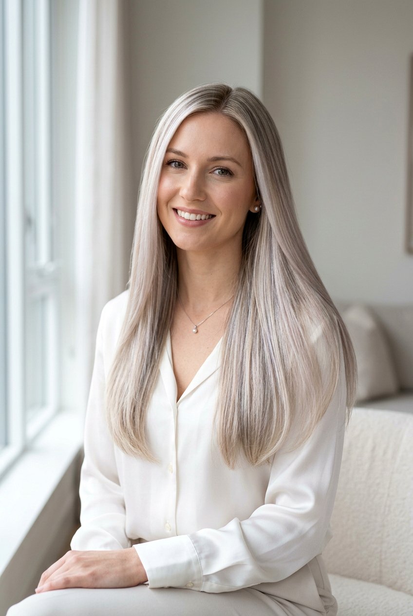 Pearl Blonde Balayage Straight Hair - 20 natural looking balayage for blondes - 20 natural looking balayage for blondes