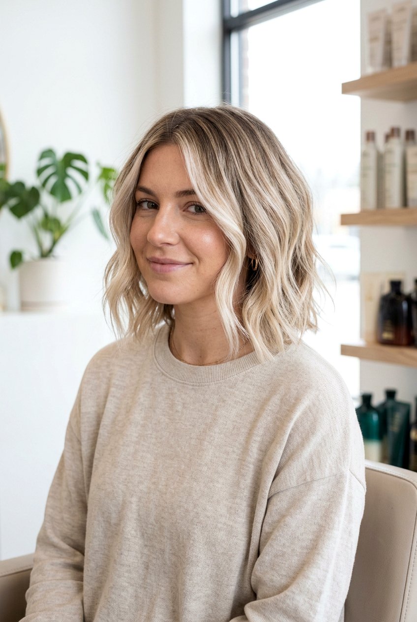 Pearl Blonde Bob With Balayage - 20 pearl blonde bob - 20 pearl blonde bob