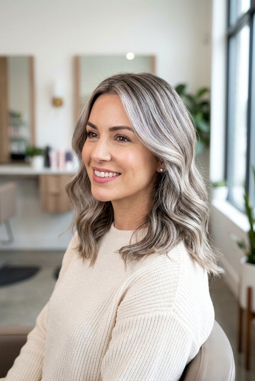 20 Seamless Blonde Highlights For Gray Blending To Try Now