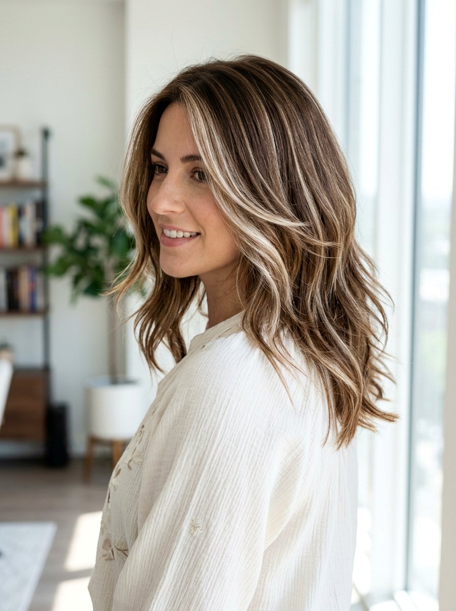 Pearl Blonde Highlights On Layered Brown Hair - 20 pearl blonde highlights on brown hair - 20 pearl blonde highlights on brown hair