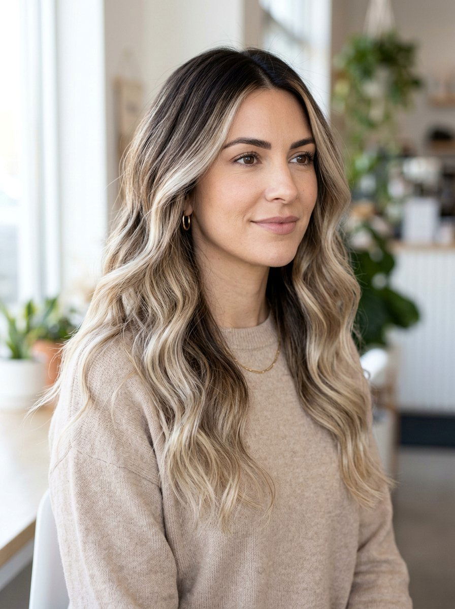 Pearl Blonde Highlights With Dark Roots - 20 pearl blonde highlights on brown hair - 20 pearl blonde highlights on brown hair