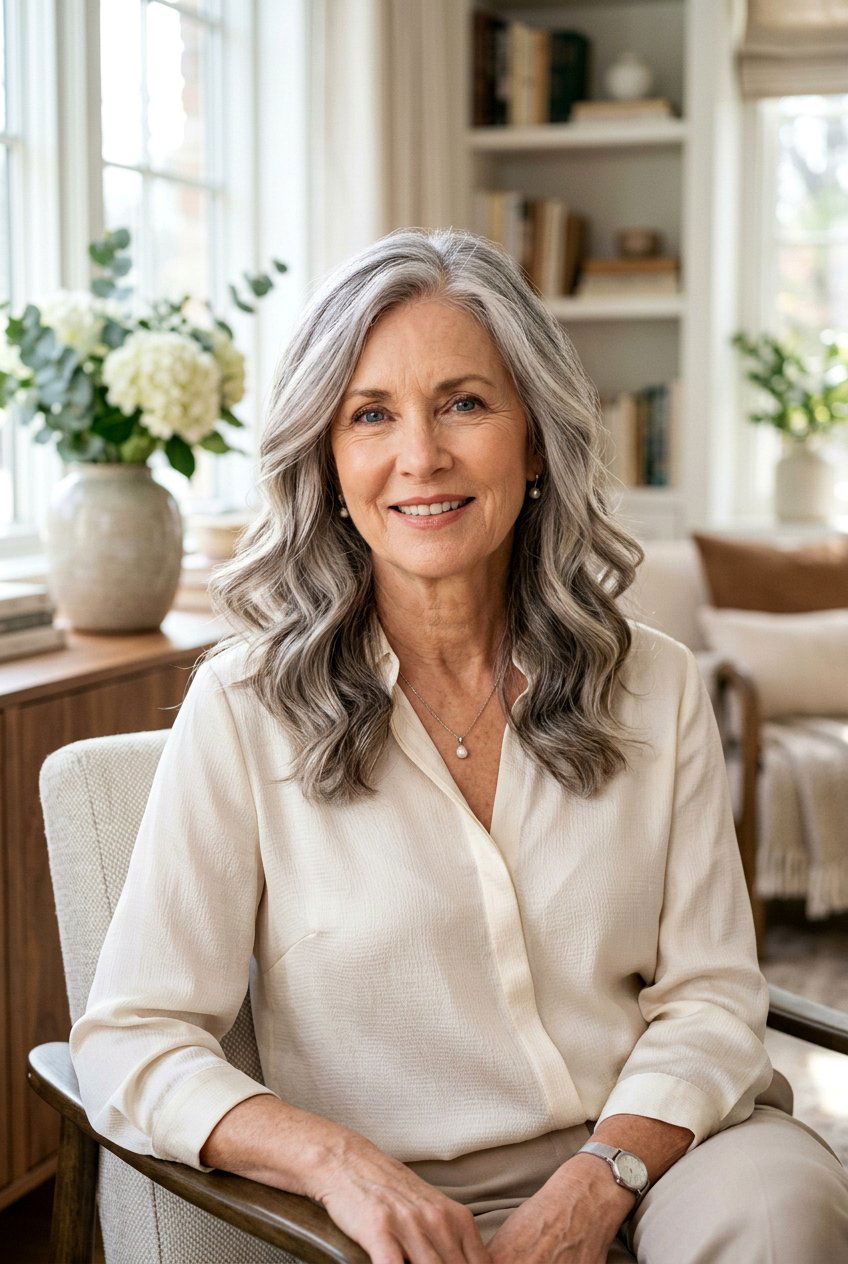 Pearl Gray Balayage For Gray Hair - 20 pearl gray highlights for women over 60 - 20 pearl gray highlights for women over 60