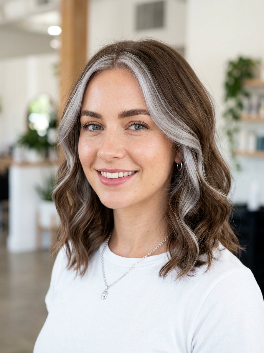 Pearl Gray Face Framing Highlights - 20 pearl gray blending highlights - 20 pearl gray blending highlights