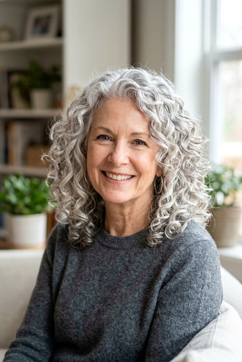 Pearl Gray Highlights For Curly Hair - 20 pearl gray highlights for women over 60 - 20 pearl gray highlights for women over 60