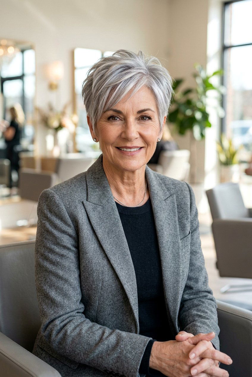 Pearl Gray Highlights For Pixie Cut - 20 pearl gray highlights for women over 60 - 20 pearl gray highlights for women over 60