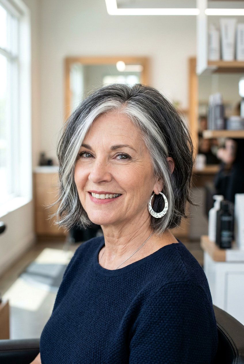 Pearl Gray Money Piece For Women Over 60 - 20 pearl gray highlights for women over 60 - 20 pearl gray highlights for women over 60