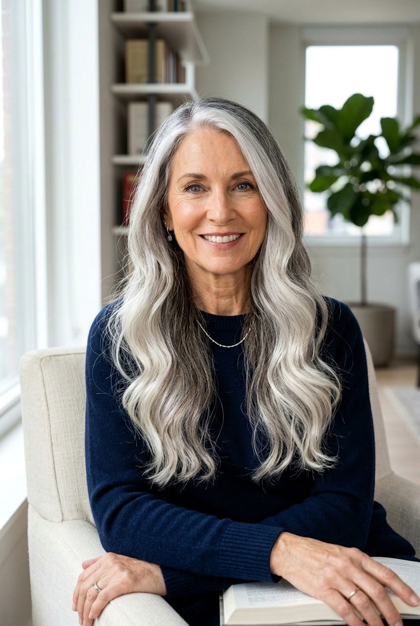 Pearl Gray Ombre For Older Women - 20 pearl gray highlights for women over 60 - 20 pearl gray highlights for women over 60