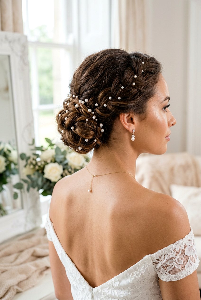 Pearl Infused Updo - 20 elegant mother of the bride updo - 20 elegant mother of the bride updo