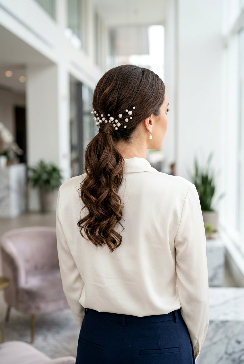 Pearl Ponytail For Wedding Guest - 20 elegant wedding guest ponytail - 20 elegant wedding guest ponytail