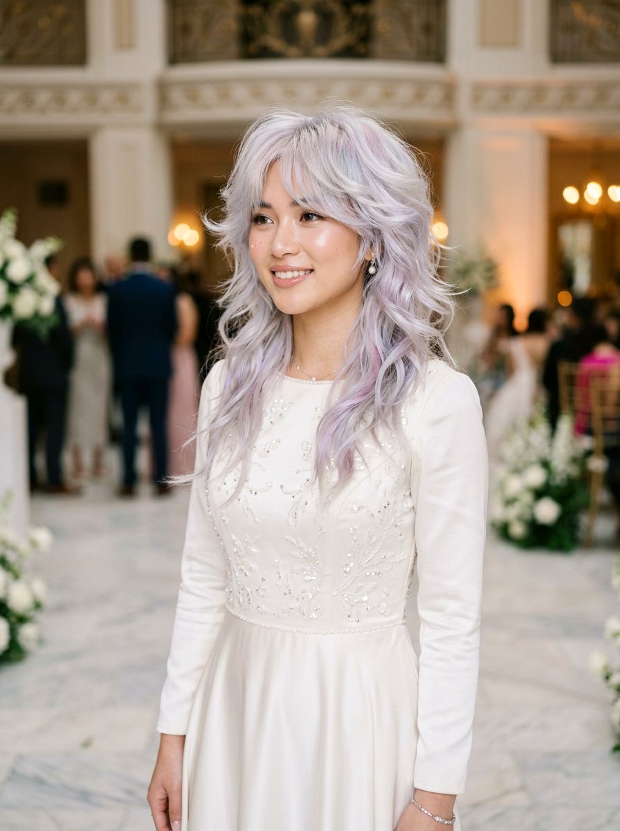 Pearl Silver Wolf Cut - 20 silver wolf cut color ideas - 20 silver wolf cut color ideas