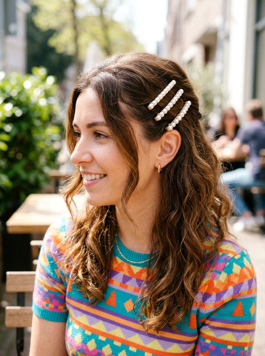 Pearl Snap Clip Half Up - 20 pearl clip half up hairstyle - 20 pearl clip half up hairstyle