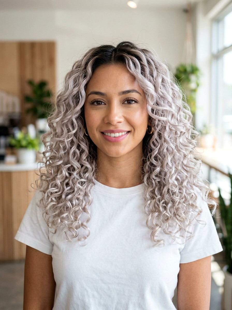 Pearl Toner On Curly Balayage - 20 pearl toner for blonde balayage - 20 pearl toner for blonde balayage
