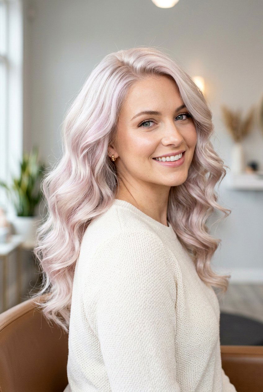 Pearl White Blonde Waves - 20 white blonde hair color - 20 white blonde hair color