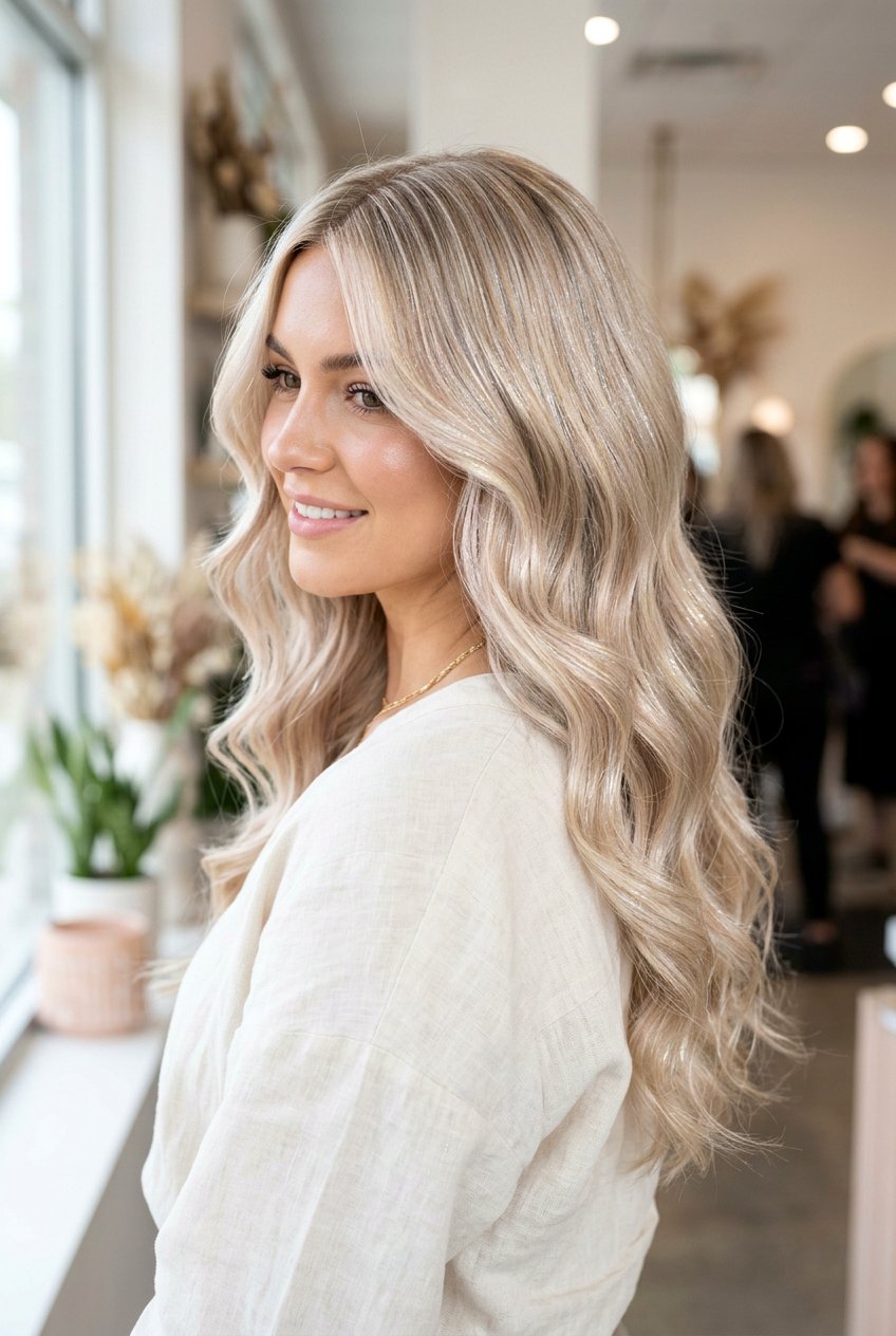 Pearl beige blonde long hair - 20 cool beige blonde hair - 20 cool beige blonde hair