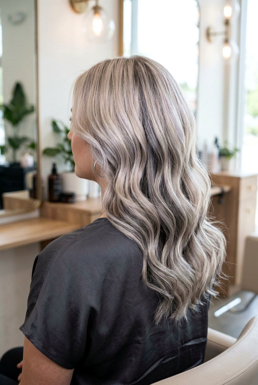 Pearl blonde hair with cool grey lowlights - 20 blonde hair with lowlights - 20 blonde hair with lowlights