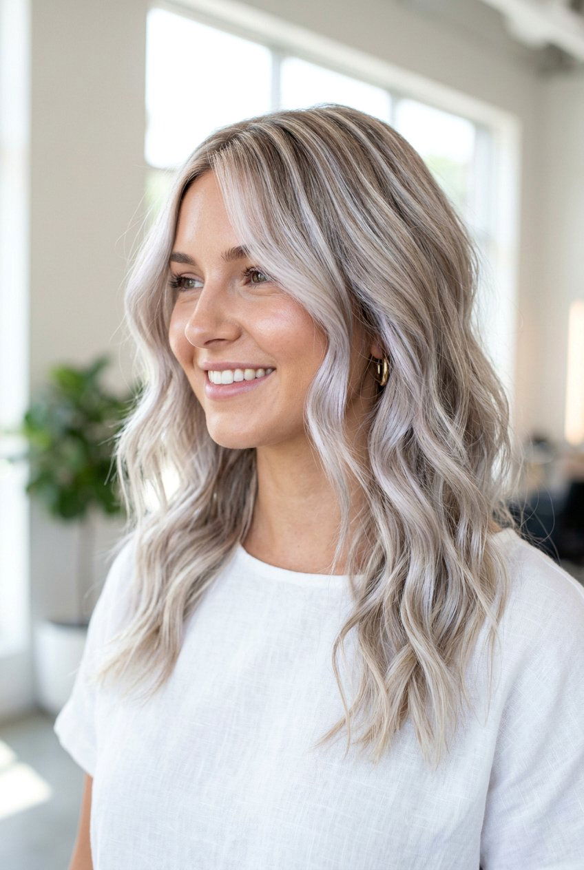 Pearl blonde highlights - 20 natural looking highlights - 20 natural looking highlights