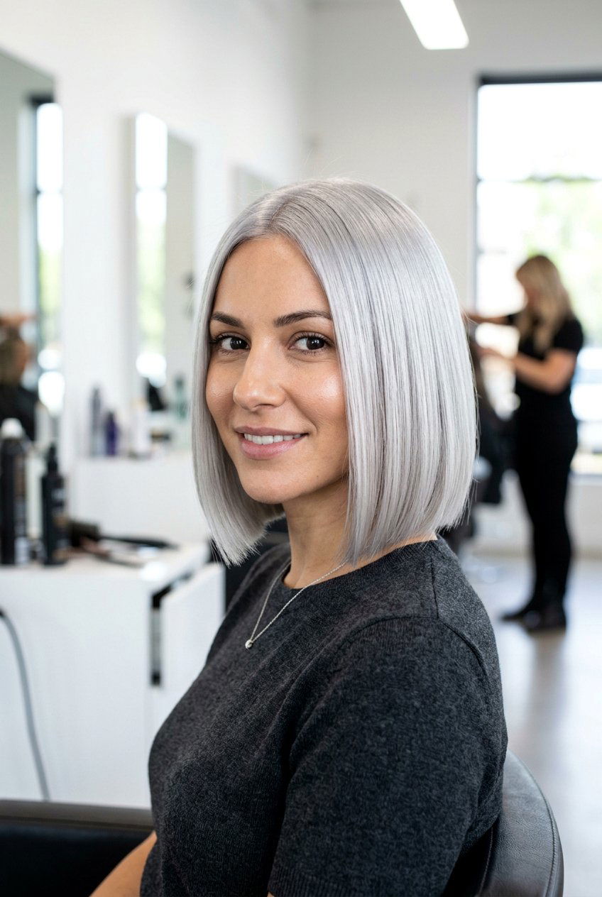 Pearl gray bob - 20 pearl gray hair color - 20 pearl gray hair color