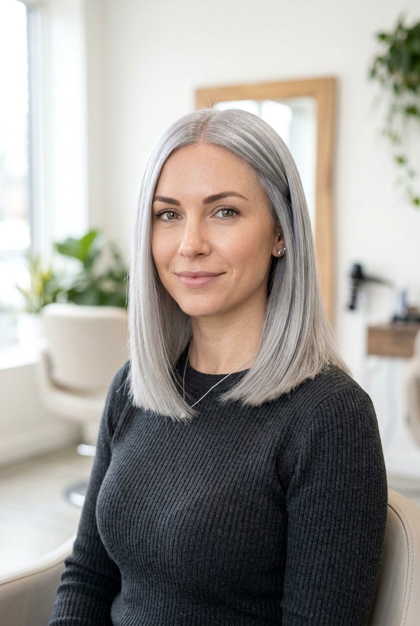 Pearl gray lob - 20 pearl gray hair color - 20 pearl gray hair color