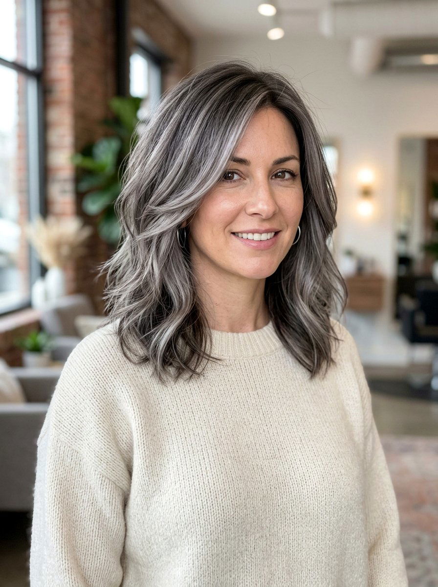 Pearl gray lowlights for dimension - 20 pearl gray highlights for mature hair - 20 pearl gray highlights for mature hair