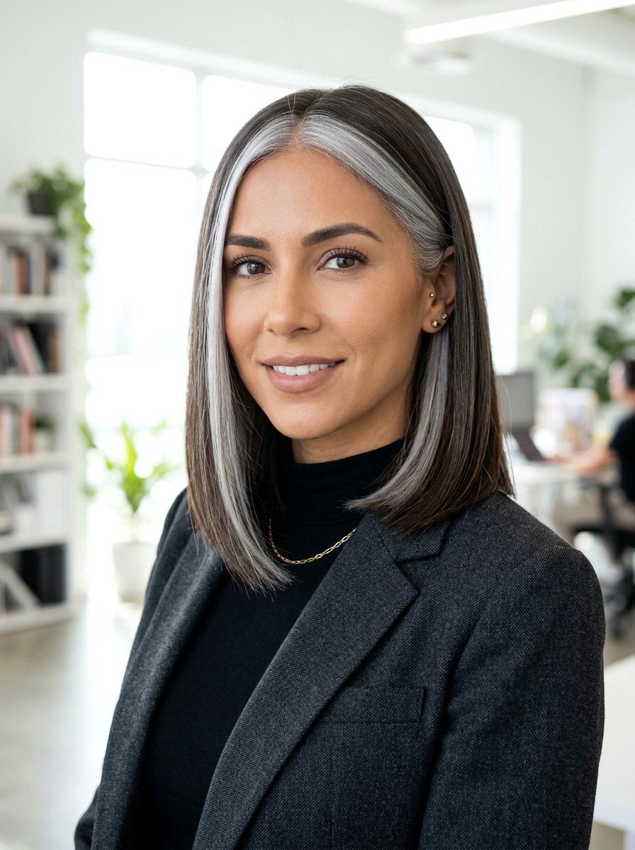 Pearl gray money piece highlights - 20 pearl gray highlights for mature hair - 20 pearl gray highlights for mature hair