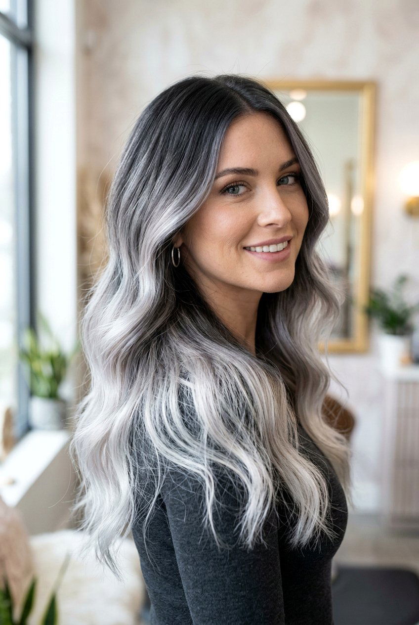 Pearl gray ombre - 20 pearl gray hair color - 20 pearl gray hair color