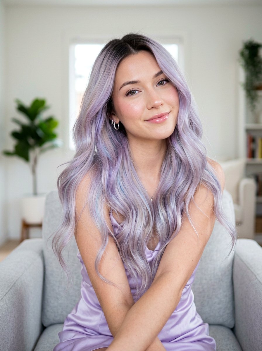 Pearlescent Silver Blonde - 20 rooted silver blonde hair - 20 rooted silver blonde hair