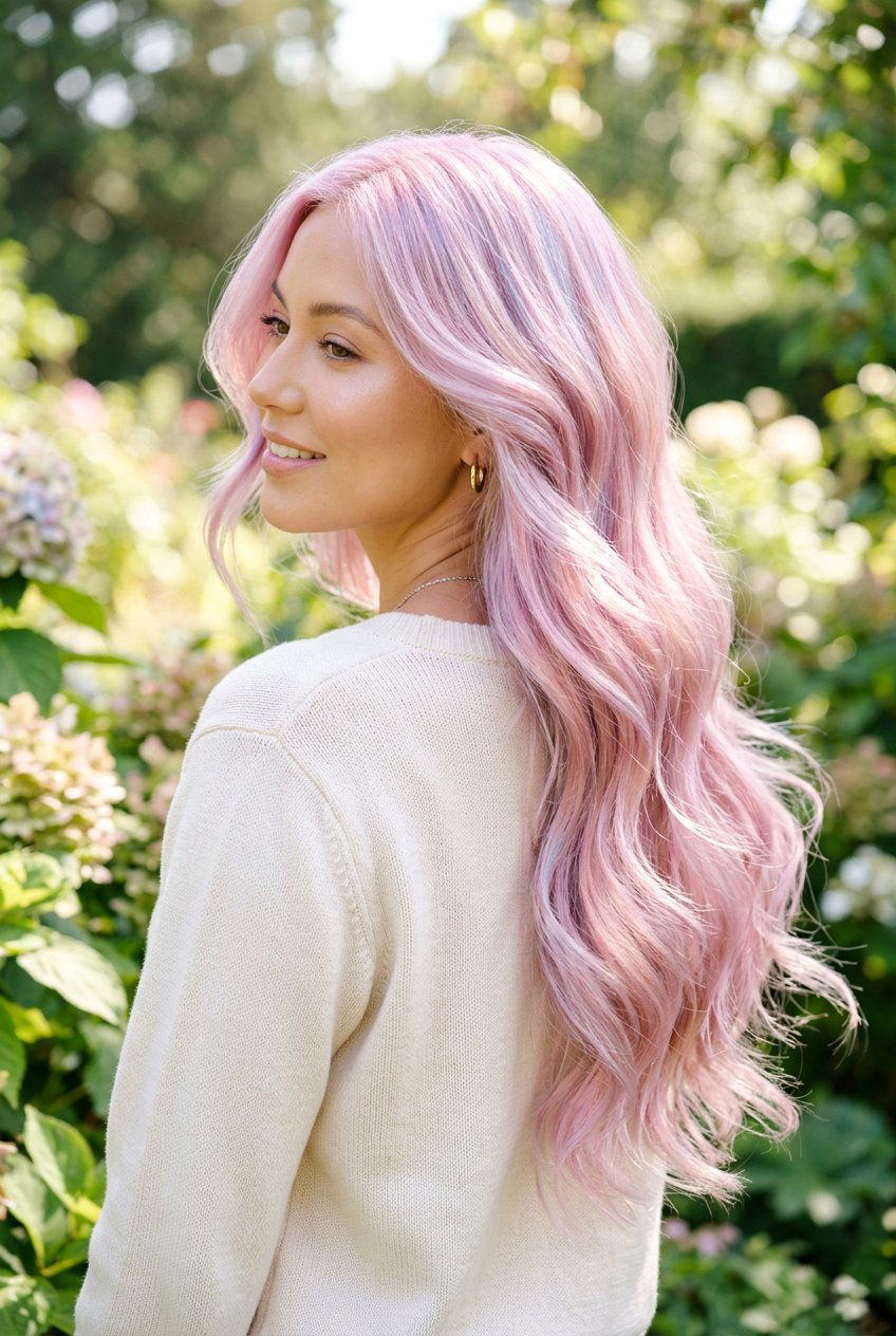 Pearlescent pastel pink hair - 20 pastel pink hair color - 20 pastel pink hair color