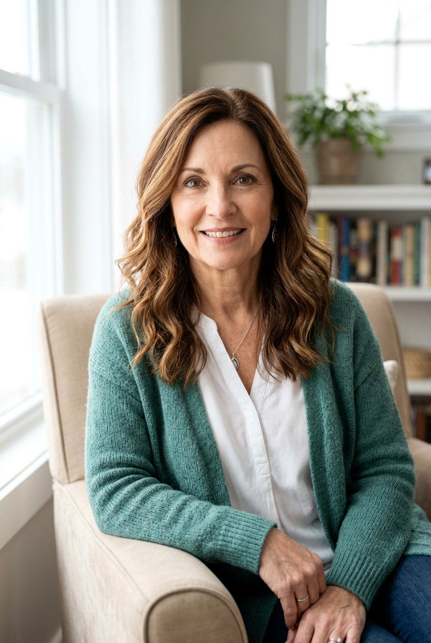 Pecan Brown Balayage - 20 dimensional brunette for women over 60 - 20 dimensional brunette for women over 60