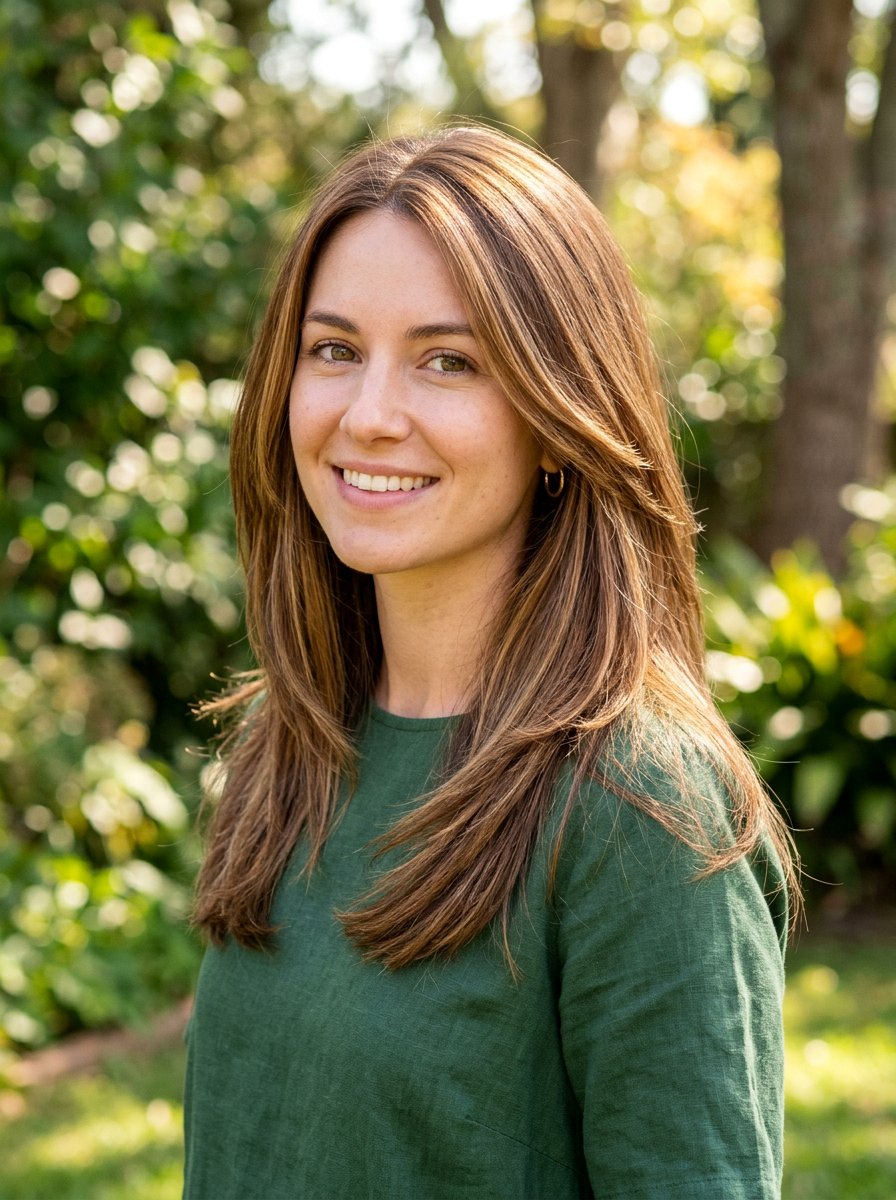 Pecan Brown Hair With Golden Babylights - 20 warm brunette with golden babylights - 20 warm brunette with golden babylights