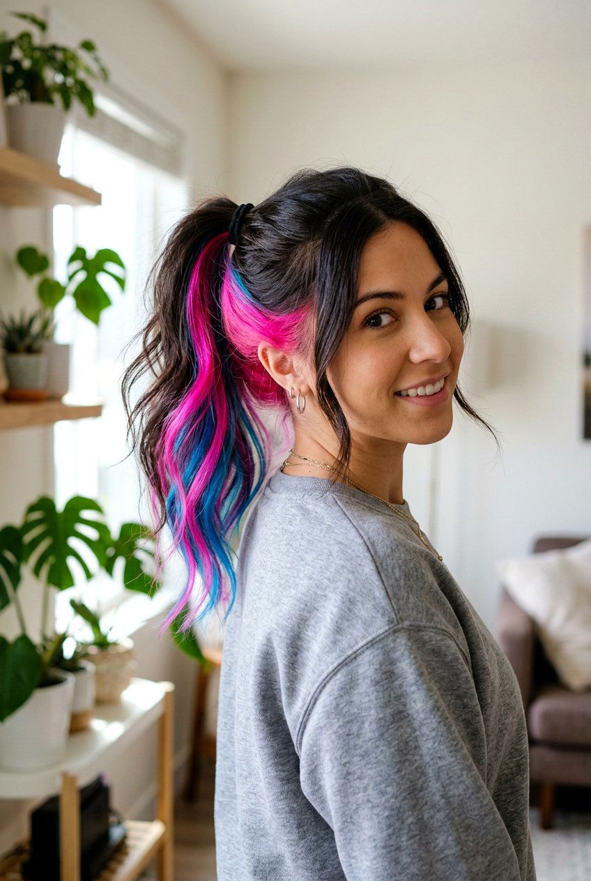 Peek a Boo Unicorn Hair Color - 20 unicorn hair color ideas - 20 unicorn hair color ideas