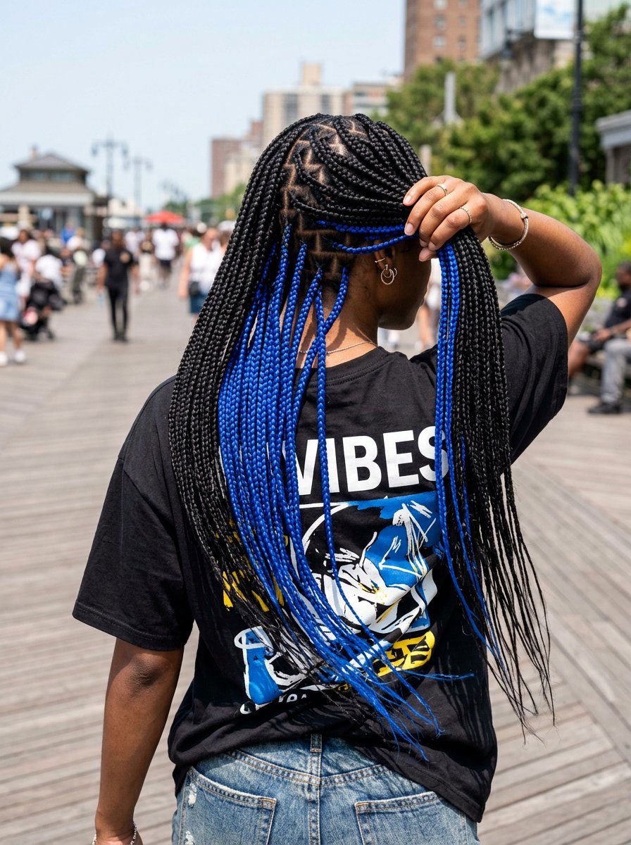 Peek a boo waist length knotless braids - 20 waist length knotless braids - 20 waist length knotless braids