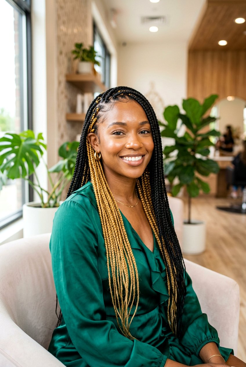 Peekaboo Braids - 20 black women wedding guest braid styles - 20 black women wedding guest braid styles