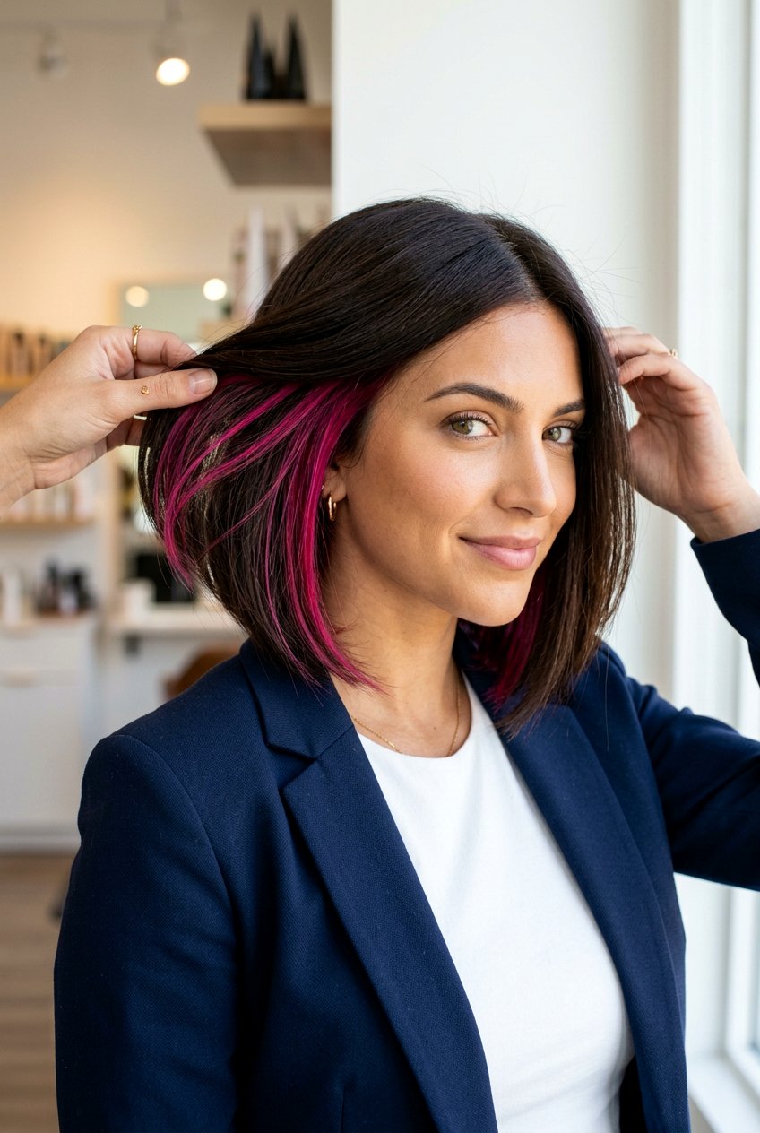 Peekaboo Highlights Bob Haircut - 20 hair color ideas for bob haircuts - 20 hair color ideas for bob haircuts