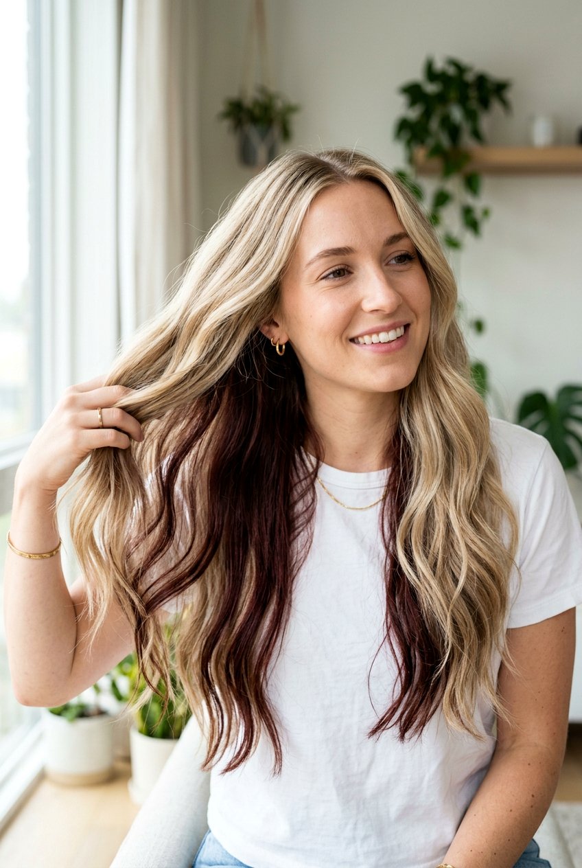 Peekaboo Lowlights on Blonde Hair - 20 lowlights for blonde hair - 20 lowlights for blonde hair