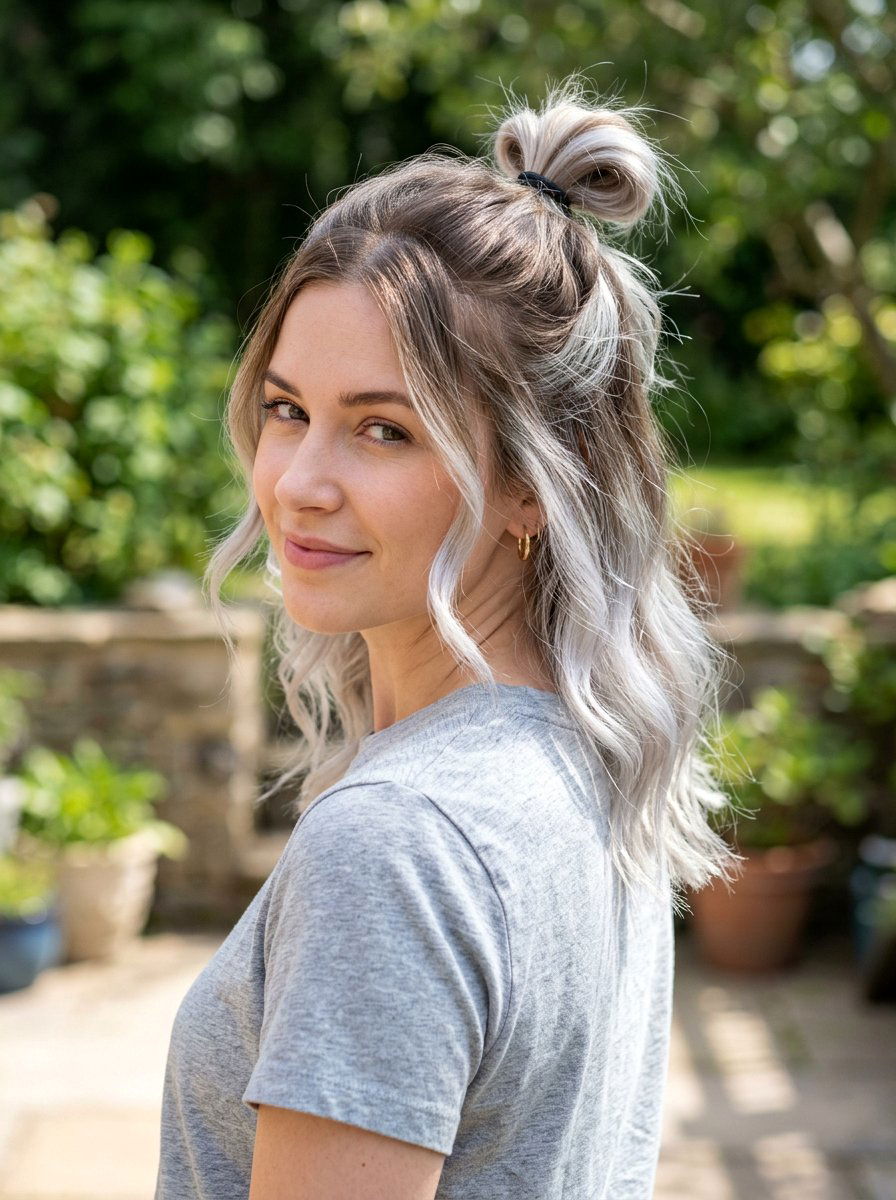 Peekaboo Silver Hair - 20 trending silver hair ideas for women