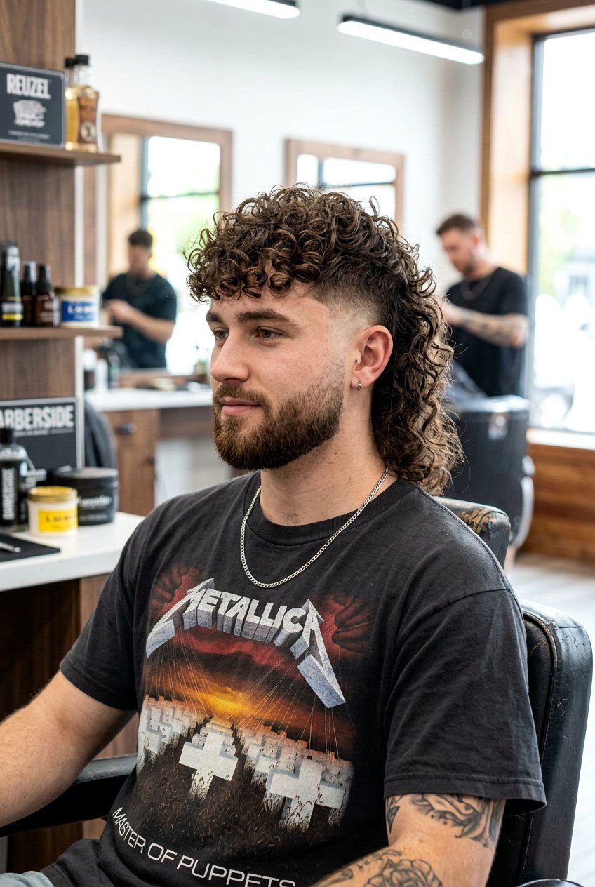 Perm Burst Fade Mullet - 20 burst fade with mullet men - 20 burst fade with mullet men