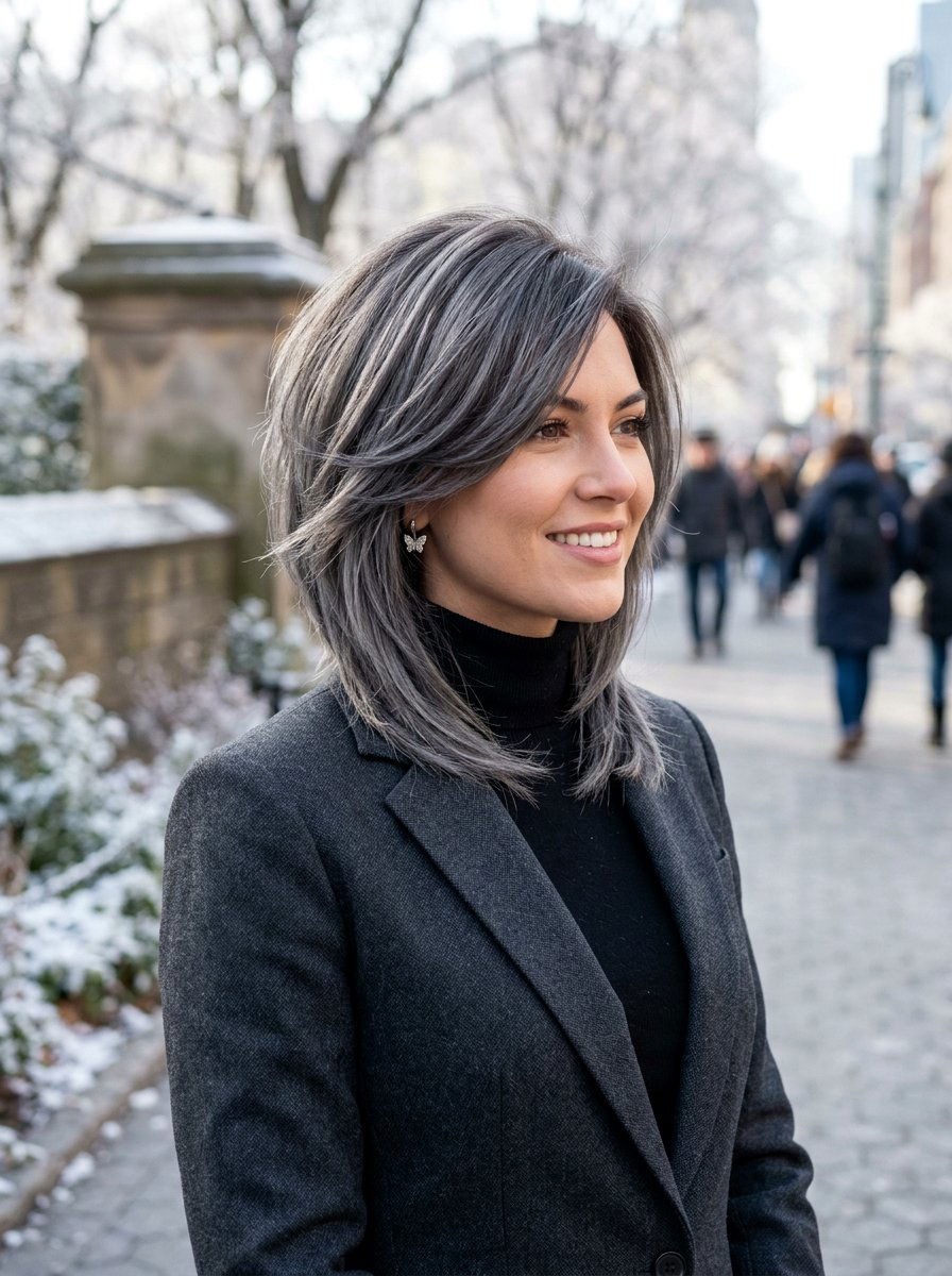 Pewter Silver Butterfly Haircut - 20 silver butterfly haircut color ideas - 20 silver butterfly haircut color ideas