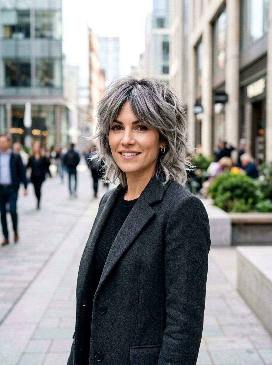 Pewter Silver Shag - 20 silver shag hair color ideas - 20 silver shag hair color ideas